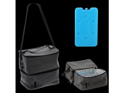 TERMOTAŠKA 26,7 x 17,8 x 28 CM 13L SIVÁ S DVOMA CHLADIACIMI VLOŽKAMI *9257