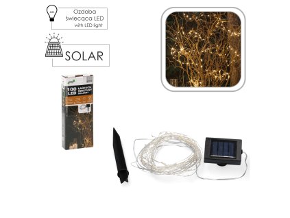SOLÁRNA SVETELNÁ REŤAZ DL. 1,5 + 9,9 M 100 LED *0067