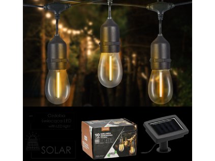 SOLÁRNA ZÁHRADNÁ GIRLANDA DL. 2 + 4 M ARIANE 10 LED TEPLÁ BIELA *3675