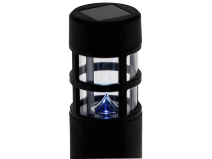 SOLÁRNA LAMPA ASPEN 7 x 7 x 38,5 CM ČIERNA STUDENÁ BIELA 1KS