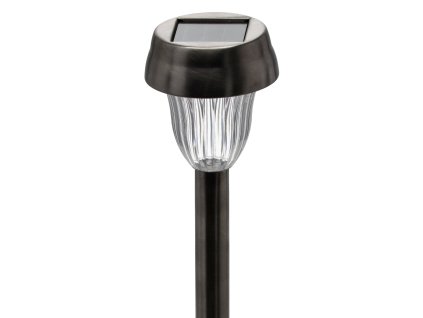 SOLÁRNA LAMPA MINO 7,5 x 7,5 x 36 CM STRIEBORNÁ STUDENÁ BIELA 1KS