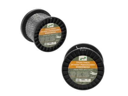 REZNÝ VLASEC NA KOSU, VYŽINAČ ZOSILNENÝ "ŠTVORCOVÝ ZÁVIT" 100 M x 2,4 MM bal=6ks *6297