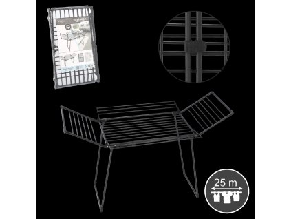 SUŠIAK NA BIELIZEŇ S DVOMA VEŠIAKMI NA PONOŽKY ''WANESKA'' 174 x 61-86 x 106 CM *7604