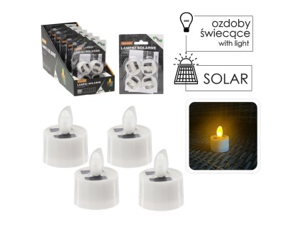 SÚPRAVA 4 SOLÁRNYCH LAMPIČIEK TEALIGHT 4,0 x 4,0 x 5,5 CM disp=6ks *5707