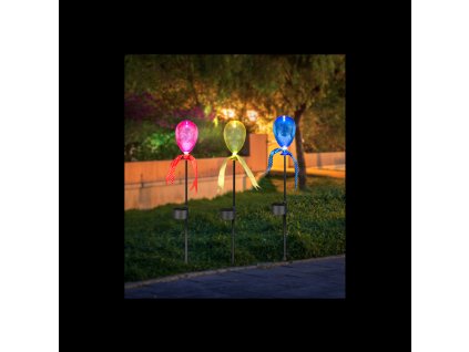 SOLÁRNA LAMPA VTIPNÝ BALÓNIK 9 x 6 x 44 CM MIX FARIEB 1KS