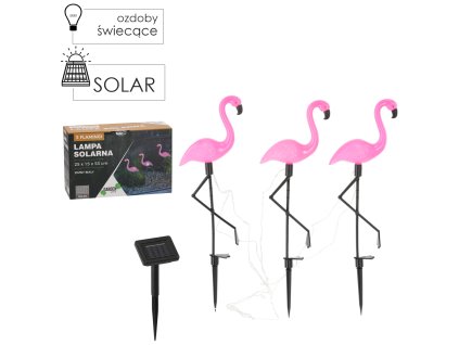 SOLÁRNA LAMPA 25 x 15 x 53 CM 3 PLAMENIACI 6 LED STUDENÁ BIELA *6087