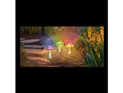 SOLÁRNA LAMPA VTIPNÁ HUBA 11,5 x 11,5 x 27 CM MIX FARIEB 1KS