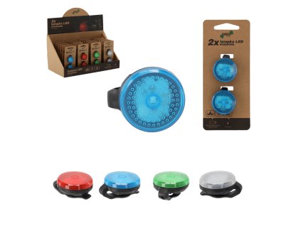 SADÁ 2 LED CYKLISTICKÝCH SVETIEL MIX FARIEB disp=24 sad *1038