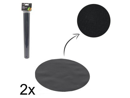 SADA 2 OKRÚHLYCH TEFLÓNOVÝCH PODLOŽIEK NA PEČENIE NA GRILE 40 CM *5554