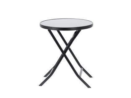 OKRÚHLY SKLADACÍ STOLÍK 60 x 70 CM ČIERNY *6636
