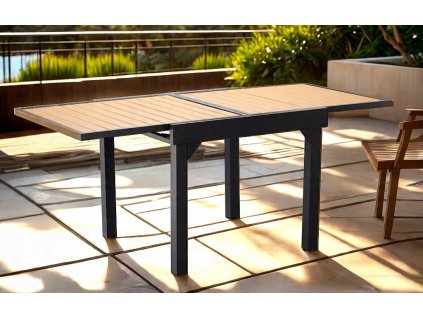 ROZKLADACÍ HLINÍKOVÝ STÔL "ALEX" 90/180 x 90 x 75,5 CM *0381