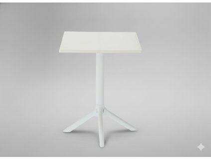 ZÁHRADNÝ STÔL ŠTVORCOVÝ 60 x 60 x 77,5 CM BIELY *0961