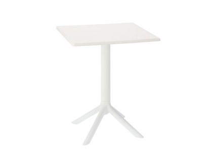 ZÁHRADNÝ STÔL ŠTVORCOVÝ 60 x 60 x 77,5 CM BIELY *0961