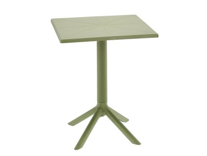 ZÁHRADNÝ STÔL ŠTVORCOVÝ 60 x 60 x 77,5 CM ZELENÝ *0992