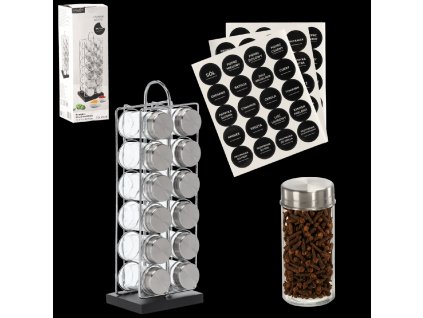 OBDĹŽNIKOVÝ DRŽIAK NA KORENINY 11 x 10 x 36,5 CM S RUKOVÄŤOU 12 POHÁROV STRIEBORNO-ČIERNY *9196