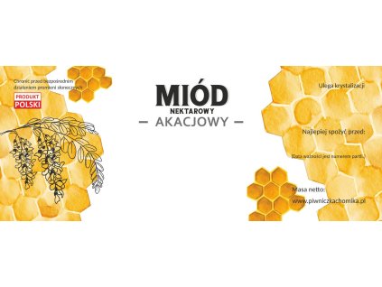 SADA 100 ETIKET NEKTÁROVÝ AGÁTOVÝ MED 154 x 60 MM *8191