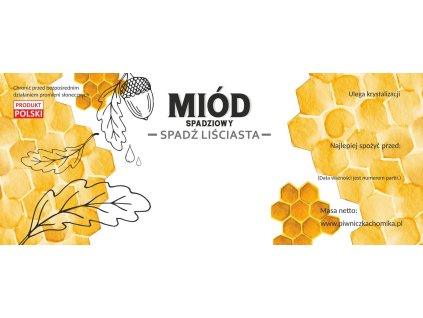 SADA 100 ETIKIETOV MED MEDOVICA - LISTNATÁ MEDOVICA 154 x 60 MM *8238