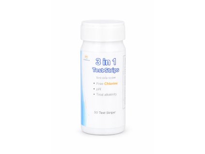 TESTER NA BAZÉN V PÁSKOCH 3V1: VOĽNÝ CHLÓR, PH, ZÁSADITOSŤ (50 PÁSIEK) *2788