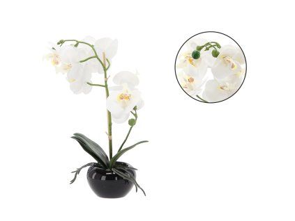 Umelá orchidea biela 30 cm CH-HID4795