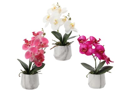 UMELÝ KVET - ORCHIDEA MIX 3 FARIEB 28 CM 1KS