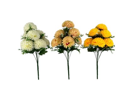 UMELÁ VETVA - KYTICA CHRYZANTÉM 51 CM MIX FARIEB ň