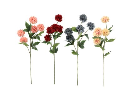 UMELÁ VETVA - CHRYZANTÉMA S PIATIMI KVETMI 71 CM MIX FARIEB