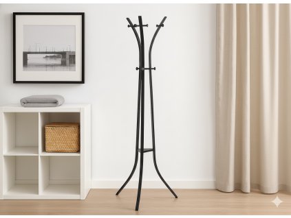 STOJANOVÝ VEŠIAK HEMDE 184 CM ČIERNY *5318