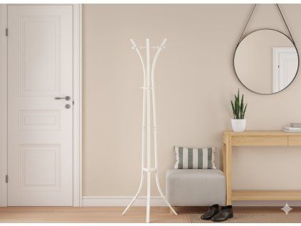 Stojací vešiak HEMDE 184 cm biely CH-LOF5325