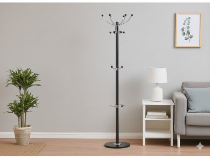 STOJACI VEŠIAK KAZER 178 CM ČIERNY *5356