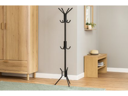 STOJANOVÝ VEŠIAK OMER 178 CM ČIERNY *5363