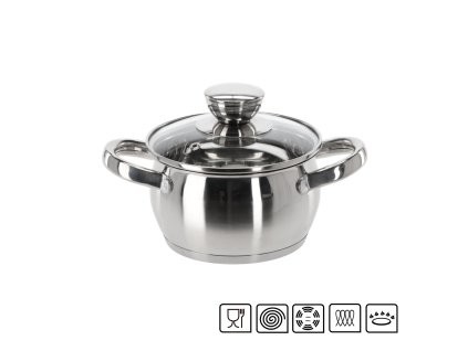 NEREZOVÝ HRNIEC S POKRIEVKOU 1 L 14 CM BELLY *3103