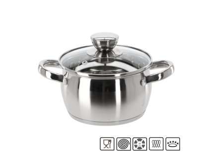NEREZOVÝ HRNIEC S POKRIEVKOU 1,5 L 16 CM BELLY *3110