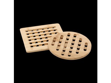 SADA 2 BAMBUSOVÝCH PODSTAVCOV POD HRNIEC 19CM *7217