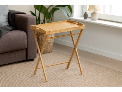 SKLADACÍ BAMBUSOVÝ STOLÍK - TÁCKA 49 x 35 x 59 CM *6569