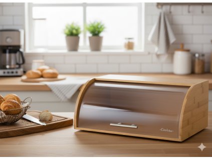 Nigella - Bambusový chlebník s plastovým vekom 41 x 28 x 17 cm *3161