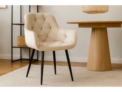 ZAMATOVÁ STOLIČKA BÉŽOVÁ *6567