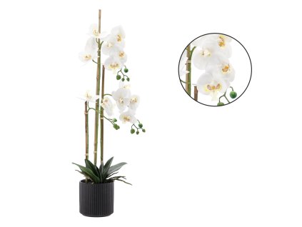 UMELÁ KVETINA - BIELA ORCHIDEA 77 CM
