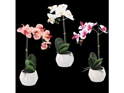 UMELÝ KVET - ORCHIDEA MIX 3 FARIEB 42 CM 1ks