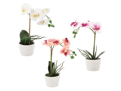 UMELÝ KVET - ORCHIDEA MIX 3 FARIEB 30 CM 1ks