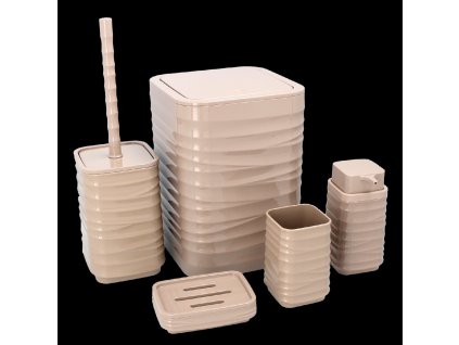 ŠTVORCOVÁ KÚPEĽŇOVÁ SADA 5 KS HNEDÁ *4401