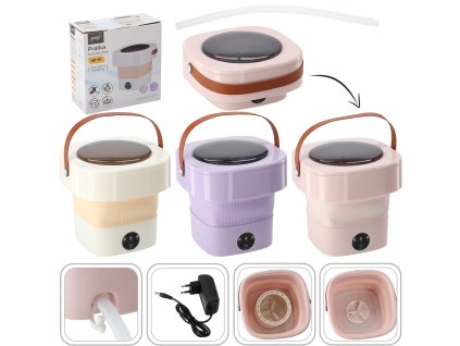 CESTOVNÁ PRÁČKA - PRENOSNÁ, SKLADACIA MINI 11 L - MIX FARIEB 29 x 30 x 28 CM *5973