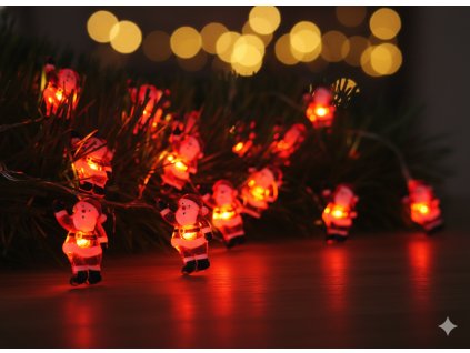 LED VIANOČNÁ REŤAZ MIKULÁŠ 20L NA BATÉRIE balenie=20ks *4178