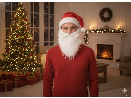 SANTA ČIAPKA S BRADOU bal=12ks *6910