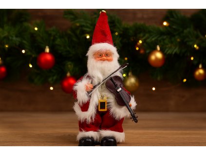 MIKULÁŠ S HUSLAMI - HRAJÚCI 30,5 CM
