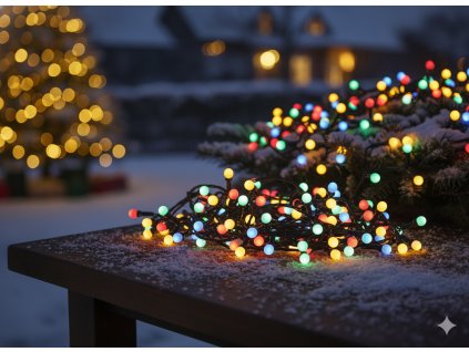 LED GUĽKY 200L MULTIKOLOR, DĹ. 3 + 16 M *0160