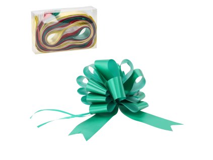 SADA 20 KOKÁRD NA BALENIE DARČEKOV - ČERVENÁ / ZLATÁ / ZELENÁ / STRIEBORNÁ NA ŤAHANIE *7649