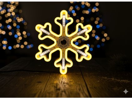 SNEŽIENKA 30 CM NEON LED TEPLÁ BIELA + STUDENÁ BIELA FLASH VNÚTORNÉ/VONKAJŠIE *8288