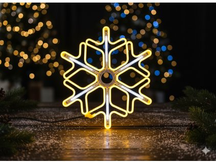 SNEŽIENKA 60 CM NEON LED TEPLO BIELA + STUDENÁ BIELA FLASH VNÚTORNÉ/VONKAJŠIE *8301