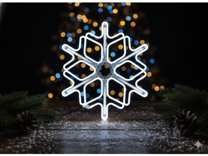 SNEŽIENKA 60 CM NEON LED STUDENÁ BIELA + STUDENÁ BIELA FLASH VNÚTRI/VONKU *8318