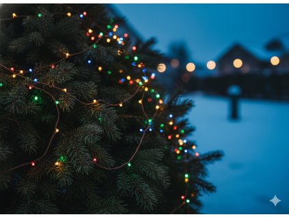 LED LAMPY NA DRÔTENOM KÁBLI NA CIEVKE 500L MULTIFAREBNÉ, DL. 3 + 50 M *8547